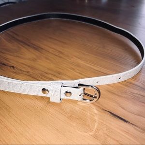 Shimmering silver belt